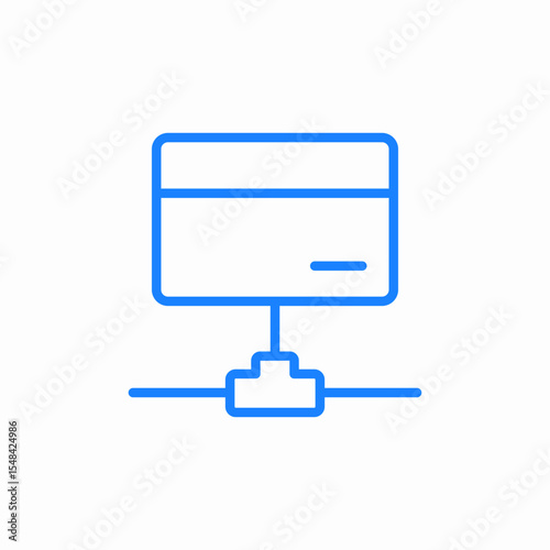 credit card network icon sign vector