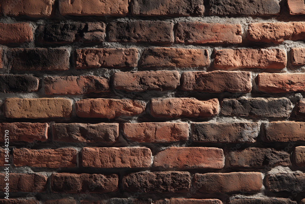 Naklejka premium Brick wall texture red brown brick wall