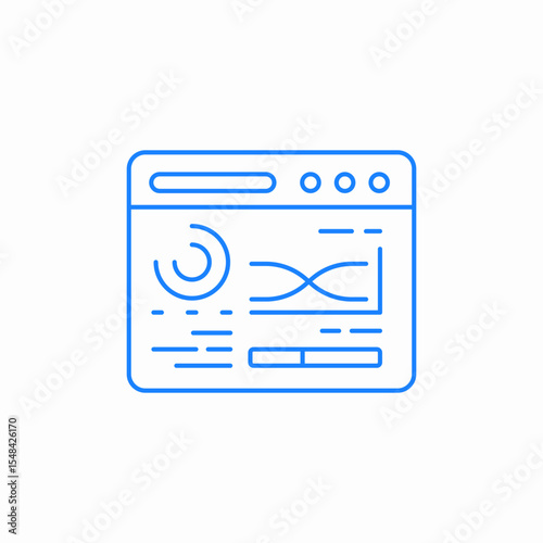 dashboard analutics interface icon sign vector