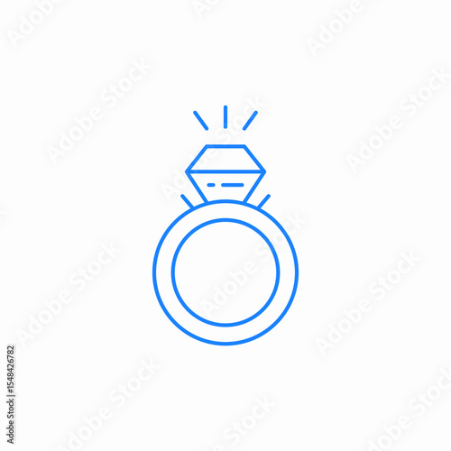diamond ring sparkle icon sign vector