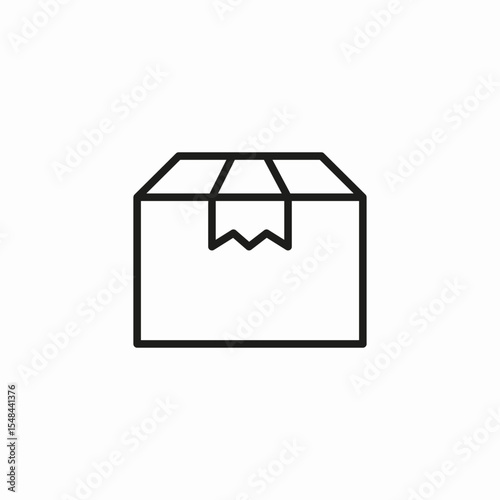 cardboard shipping box icon sign vector