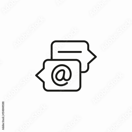 direct message chat icon sign vector