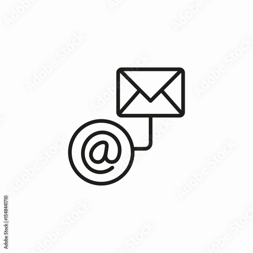 email connectivity mail icon sign vector