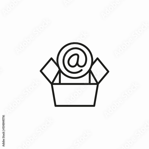 email inbox delivery icon sign vector