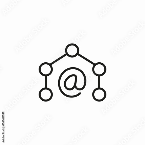email network connection icon sign vector