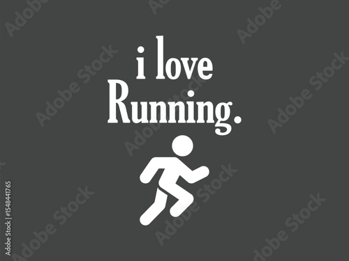 I love running classic fitness t shirt design for passionate runners and joggers 