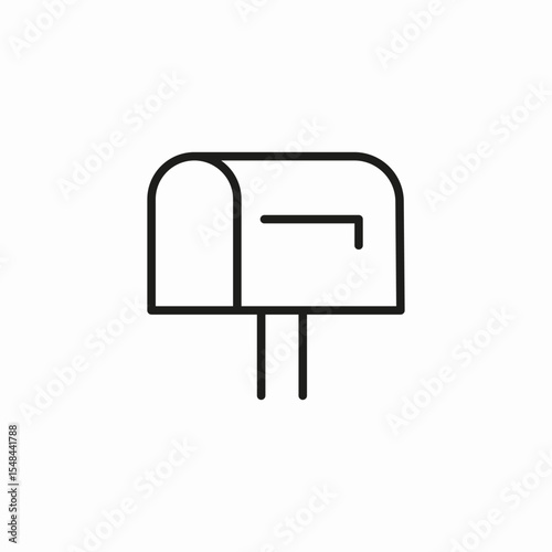 empty standing mailbox icon sign vector