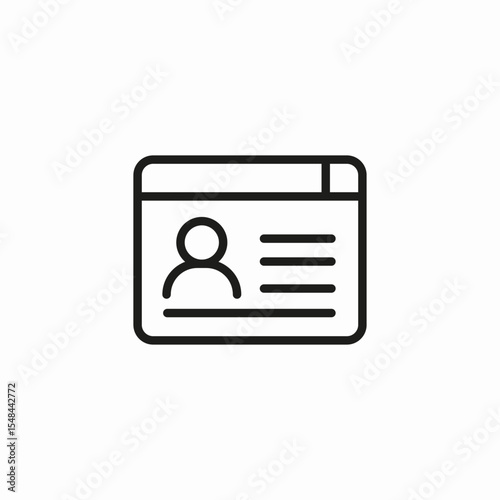 id card identification icon sign vector