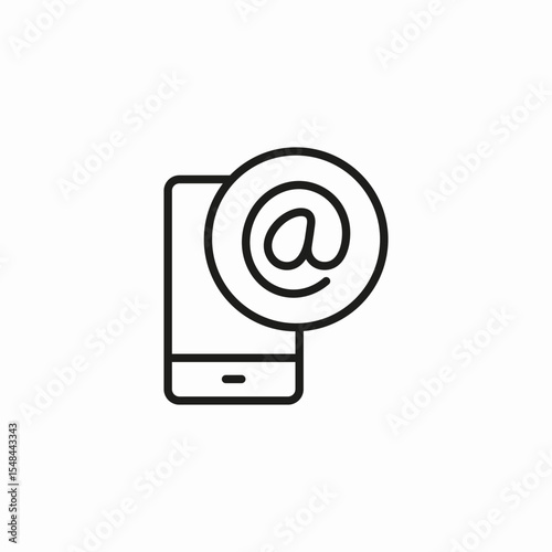 mobile email access icon sign vector