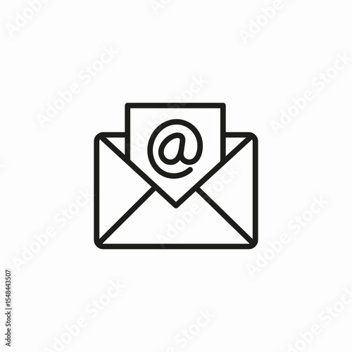 open email message icon sign vector