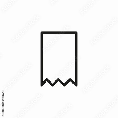 receipt document shape icon sign vector