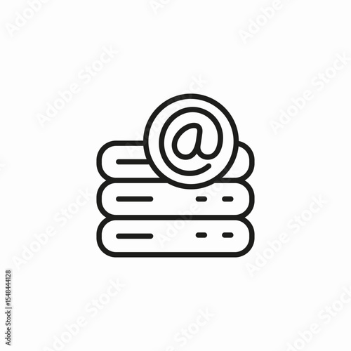 server stacks data icon sign vector