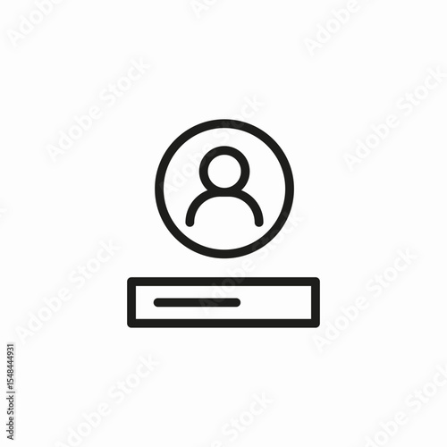 user login field icon sign vector