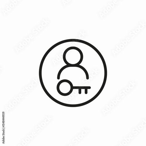 user key access icon sign vector