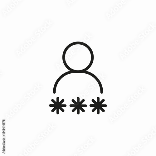user password privacy icon sign vector