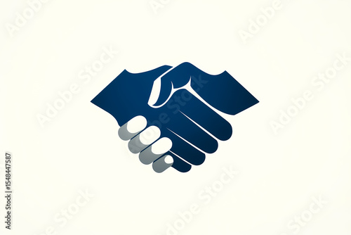 Handshake vector logo design emphasizing trust and partnership with clean lines