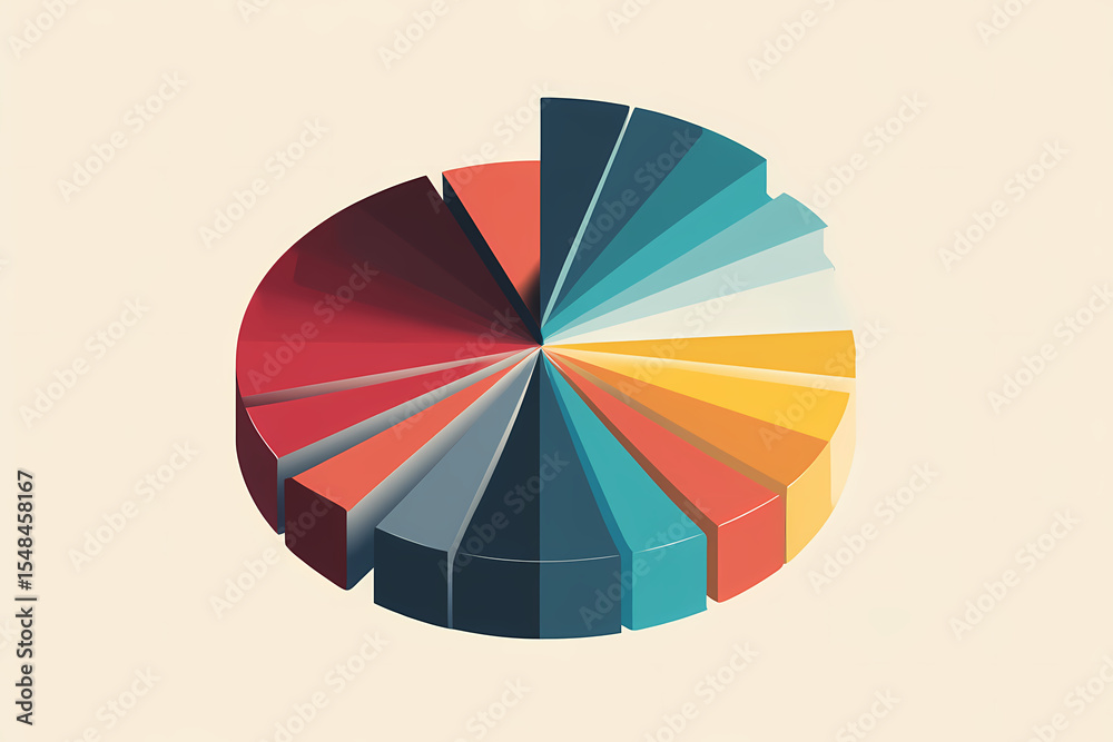 Obraz premium Data driven pie chart vector logo with insights