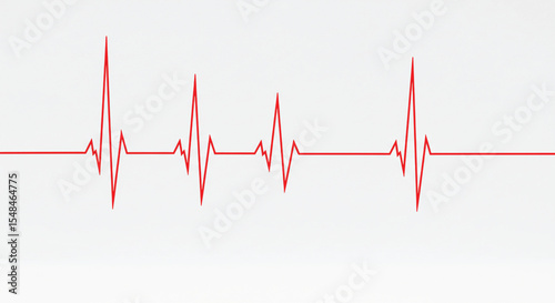 Rhythmic Pulse of Life: An artful electrocardiogram vividly depicts the continuous rhythm of a heartbeat, symbolizing vitality, wellness, and the fundamental essence of human existence. 