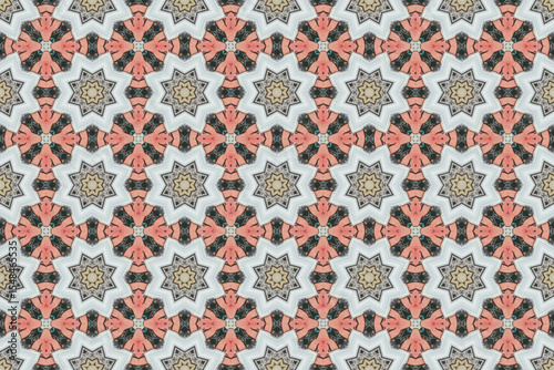 Seamless Geometric Texture Art Design Textile Symmetric Endless Interior Graphic Cloth Fabric Visual Template Perspective Shape Wallpaper Background Luxury Fashion Tile Decoration Digital Pattern.