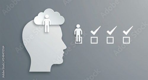 Mindfulness and Goal Setting: A symbolic illustration of mindfulness and goal setting.