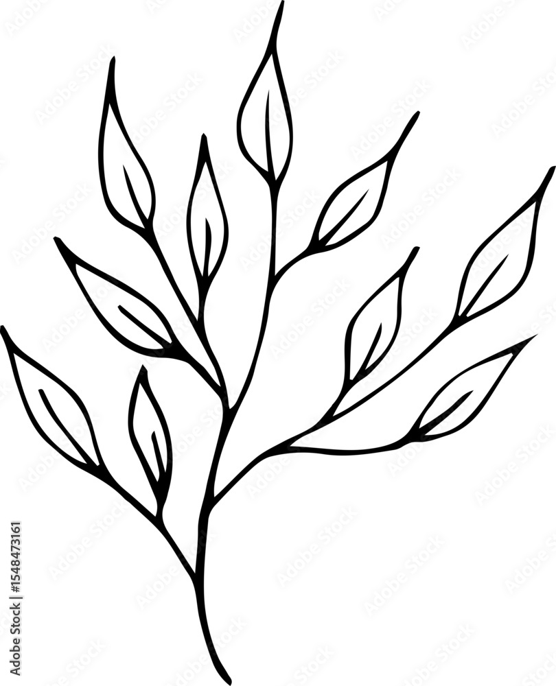 Naklejka premium Flower hand drawing doodle element