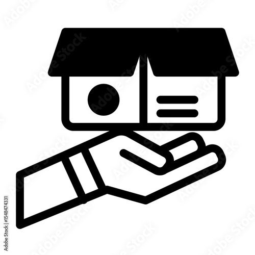 Premium Value Package Icon Mixed Style for Gift and Wealth Symbolism.