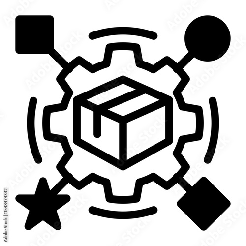 Workflow Development Icon Mixed Style for Dynamic Business Operations.