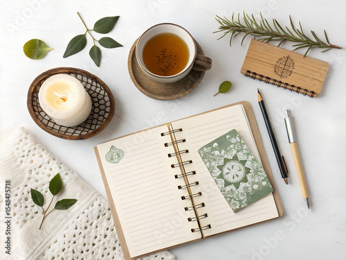Cozy Tea Time Journal Setup for Relaxation