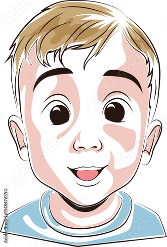 baby boy blonde doodle style