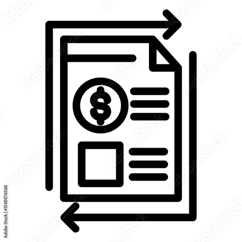 Financial Audit and Impact Statement Icon from Financial Services Collection (Outline style)