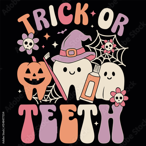 Trick Or Teeth Funny Dental Spooky Halloween Costume Dentist