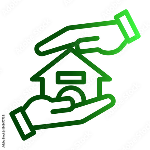 Real Estate Property Investment Icon from Financial Services Collection (Outline Gradient style)
