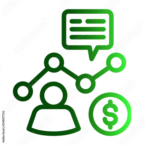 Professional Financial Consultant Advice Icon from Financial Services Collection (Outline Gradient style)