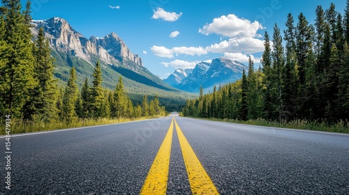 Mountain road landscape