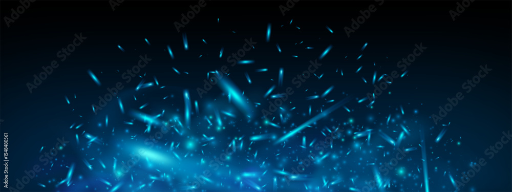 Φωτογραφία Blue fire smoke and light with icy sparkle and glowing flame