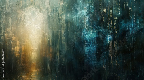 Abstract city corridor background