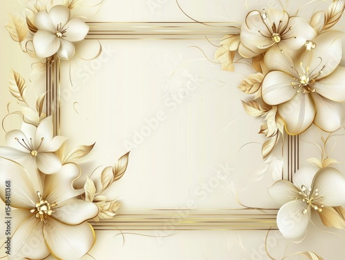 Elegant floral frame design