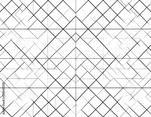 Abstract Geometric Pattern With Interlocking Lines