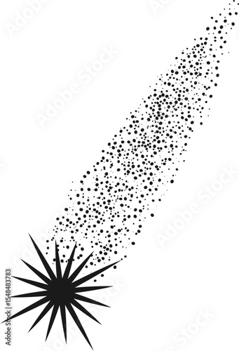 Hand drawing simple meteor