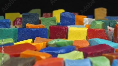Smalt - color, opaque, dull glass in form of small cubes or plates. Used to make mosaics in decorative and applied art. Real many-coloured smalt from old Soviet Ukrainian Kyiv mosaics