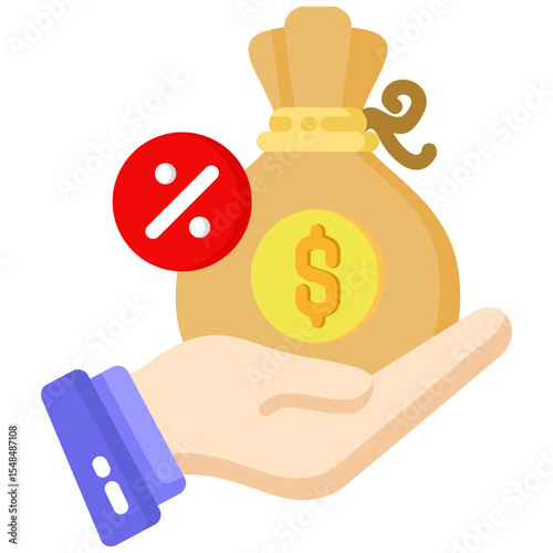 Taxes flat color icon. Simple vector icon design in flat color style. Editable vector format