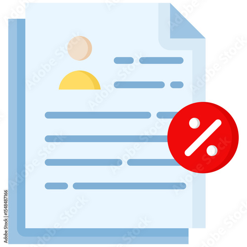Personal flat color icon. Simple vector icon design in flat color style. Editable vector format