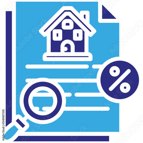 Tax audit solid dual color icon. Simple vector icon design in solid color style. Editable vector format