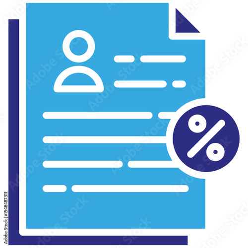 Personal solid dual color icon. Simple vector icon design in solid color style. Editable vector format