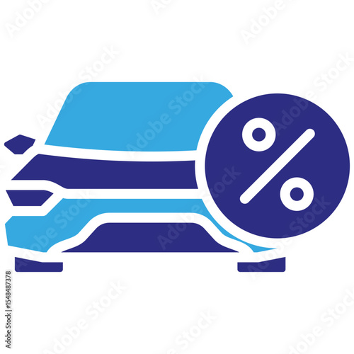 Car solid dual color icon. Simple vector icon design in solid color style. Editable vector format