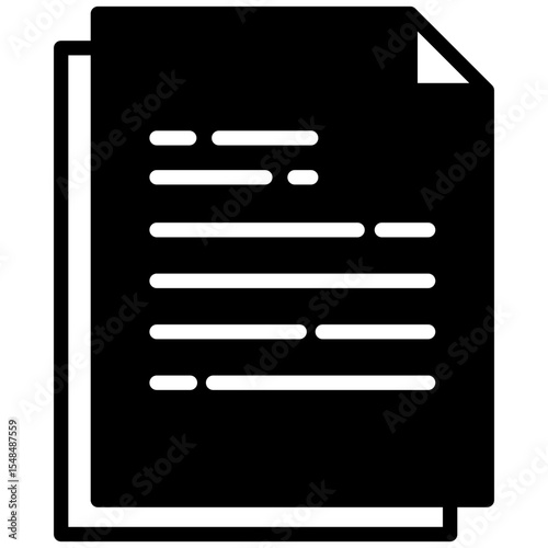 Contract mixed glyph icon. Simple vector icon design in glyph style. Editable vector format