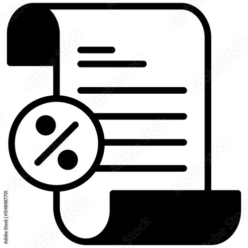 Tax mixed glyph icon. Simple vector icon design in glyph style. Editable vector format
