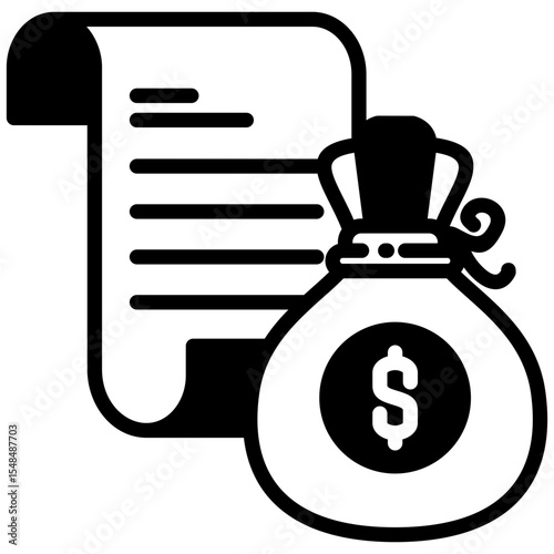 Financial mixed glyph icon. Simple vector icon design in glyph style. Editable vector format