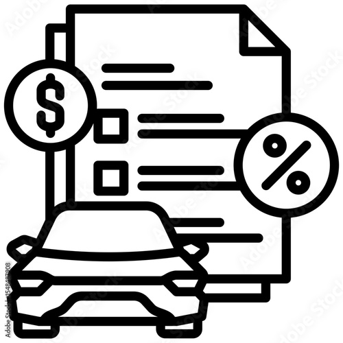 Collateral outline icon. Simple vector icon design in outline style. Editable vector format