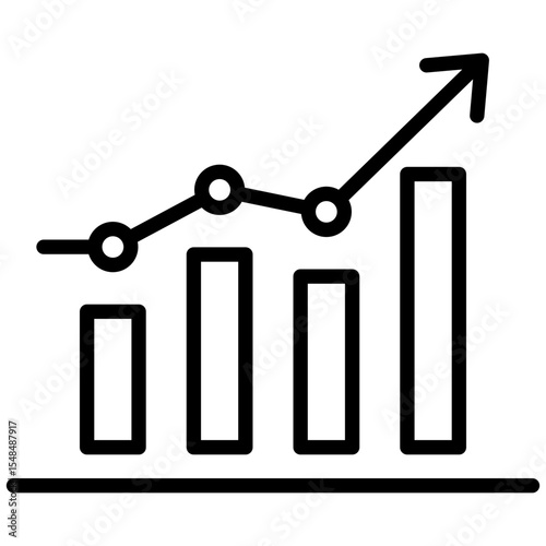 Growth outline icon. Simple vector icon design in outline style. Editable vector format